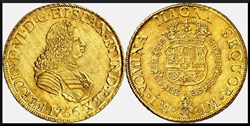 8 escudos Ferdinand VI 1756 Lima