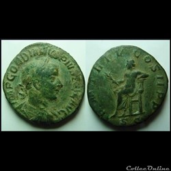 Sesterce Gordien III Apollon