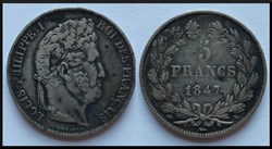 5 francs Louis-Philippe 1847 A