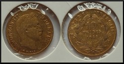 10 francs or Napoléon III 1866