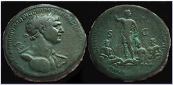 Trajan, sesterce, Mesopotamia 116 après J.-C