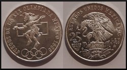 25 pesos Mexique 1968