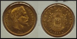 20 francs or Napoléon III, tête laurée 1866 Strasbourg