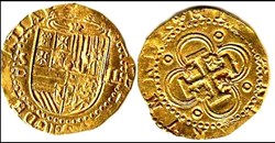 2 escudos Philippe II Espagne 1555-1598