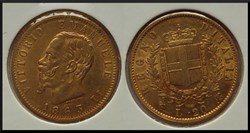 20 Lire Victor Emmanuel II 1863