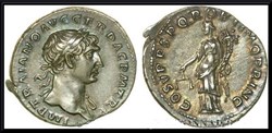 Trajan, denier, Equité, 108 après J.-C