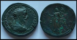 Sesterce Marc Aurèle Fides 175