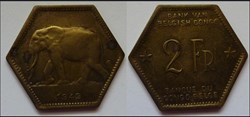 2 Francs 1943 Congo Belge