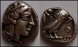 Tétradrachme Athènes à la chouette 454-415 avant J.-C