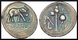 Denier Jules César 49 avant J.-C