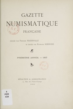 1897>1913 - Gazette Numismatique Française