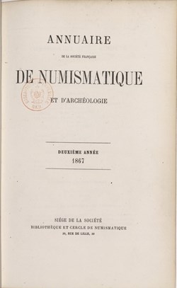 1866>1896 - Annuaire de la Société Française de Numismatique et d'Archéologie