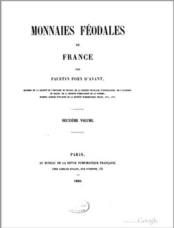 1860∼ Poey d'Avant - Monnaies Féodales de France