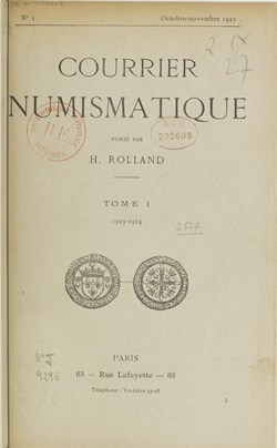 1923>1933 - Courrier Numismatique