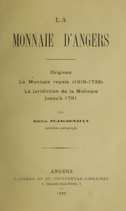 1896∼ Planchenault - La Monnaie d'Angers
