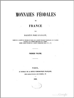 1858∼ Poey d'Avant - Monnaies Féodales de France
