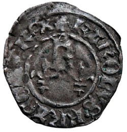 Denier Tournois au K, 1° ém, Troyes