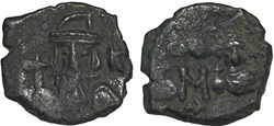 Sear 1014 - Constans II & Constantine IV & Heraclius & Tiberius - Follis