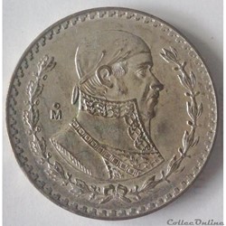 1 Peso 1963 Mexico Jose Morelos y Pavon