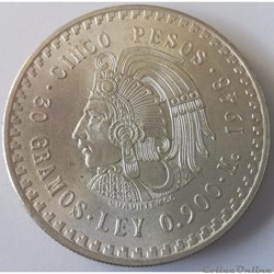 5 Pesos 1948 Mo.