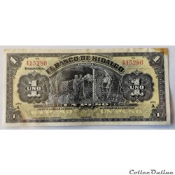MEXIQUE 1 Pesos Hidalgo 1914 PS.0304b