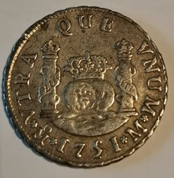 2 Reales Ferdinand VI 1751 Mexico