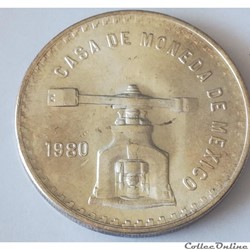 1 Once 1980 presse monétaire / balance Mexico