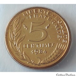 5 centimes Marianne 1984 Pessac F.125/20