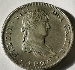 8 Reales 1820 Ferdinand VII Zacatecas