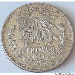 50 Centavos 1917 Mexico