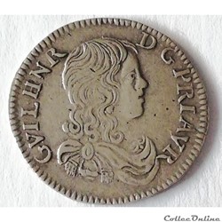 GUILLAUME-HENRI DE NASSAU Douzième d'écu GENI XF45