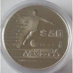 50 Pesos 1985 Coupe du Monde 1986