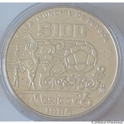 100 Pesos 1985 Coupe du Monde 1986