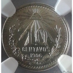 10 Centavos 1906 NGC MS65