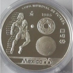 50 Pesos 1985 Coupe du Monde 1986