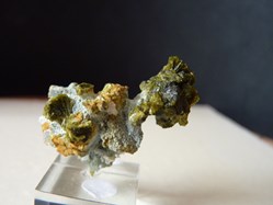 Epidote sur Quartz, Maroc, Imilchil