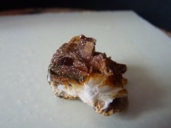 Vanadinite sur Barytine, Maroc, Mibladen