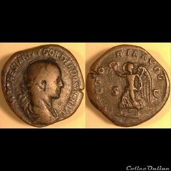 Gordien II Sesterce - (regravure) -VICTORIA AVGG