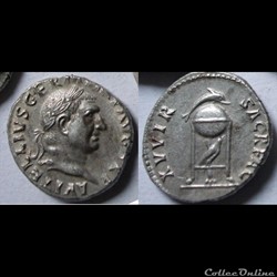 Vitellius - denier - XV VIR SACR FAC