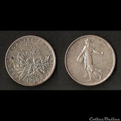5 Francs Semeuse Argent 1965