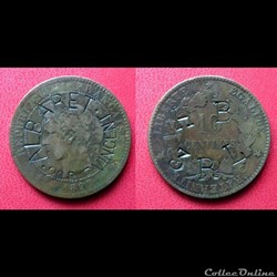 10 Cts Cérès contremarquée " ALBARET 20 RUE VINCENT"