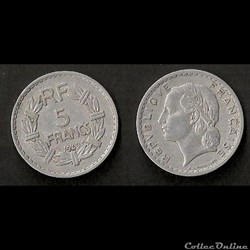 5 Francs Lavrillier 1949