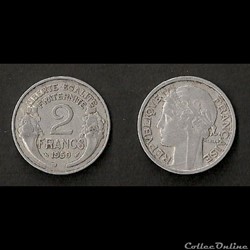 2 Francs Morlon Aluminium 1950