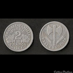 2 Francs Francisque 1944
