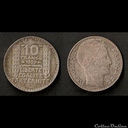 10 Francs Turin (Argent) 1939