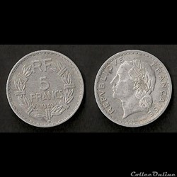 5 Francs Lavrillier 1949 B