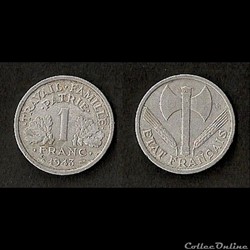 1 Franc Francisque 1943
