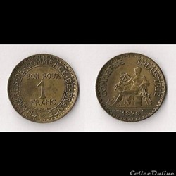 1 Franc Chambres de Commerce 1920