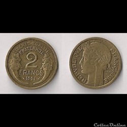 2 Francs Morlon Bronze/Alu 1934