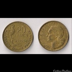 20 Francs George Guiraud 1950 (3 Faucilles)